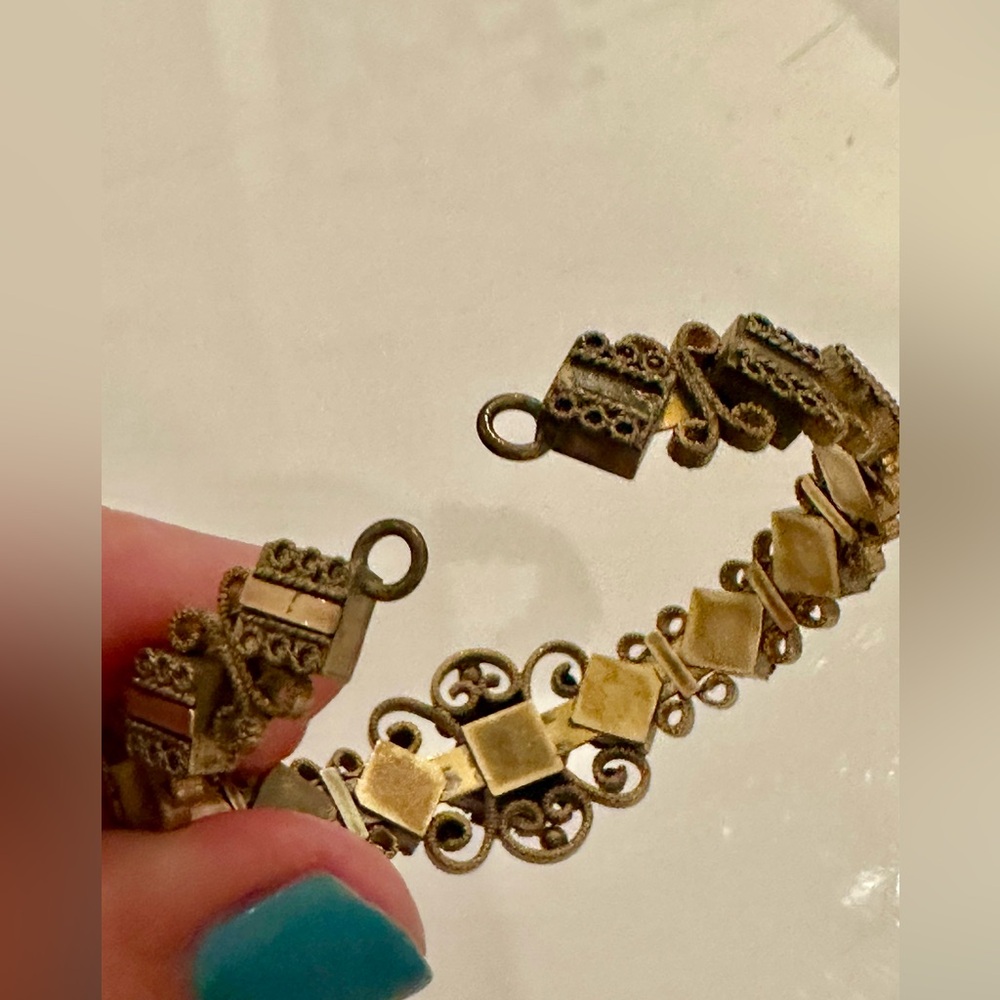 Vintage bracelet with turquoise stones - Picture 4 of 5